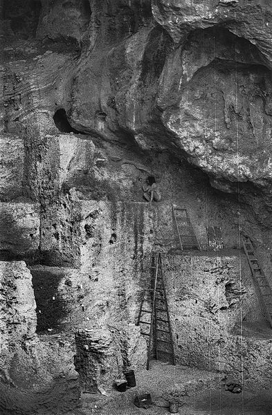 carmel-höhlen, nahal hamearot, tabun, israel 1979