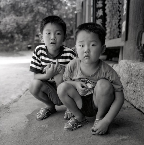 tempelkinder, kong-ju, südkorea 1991
