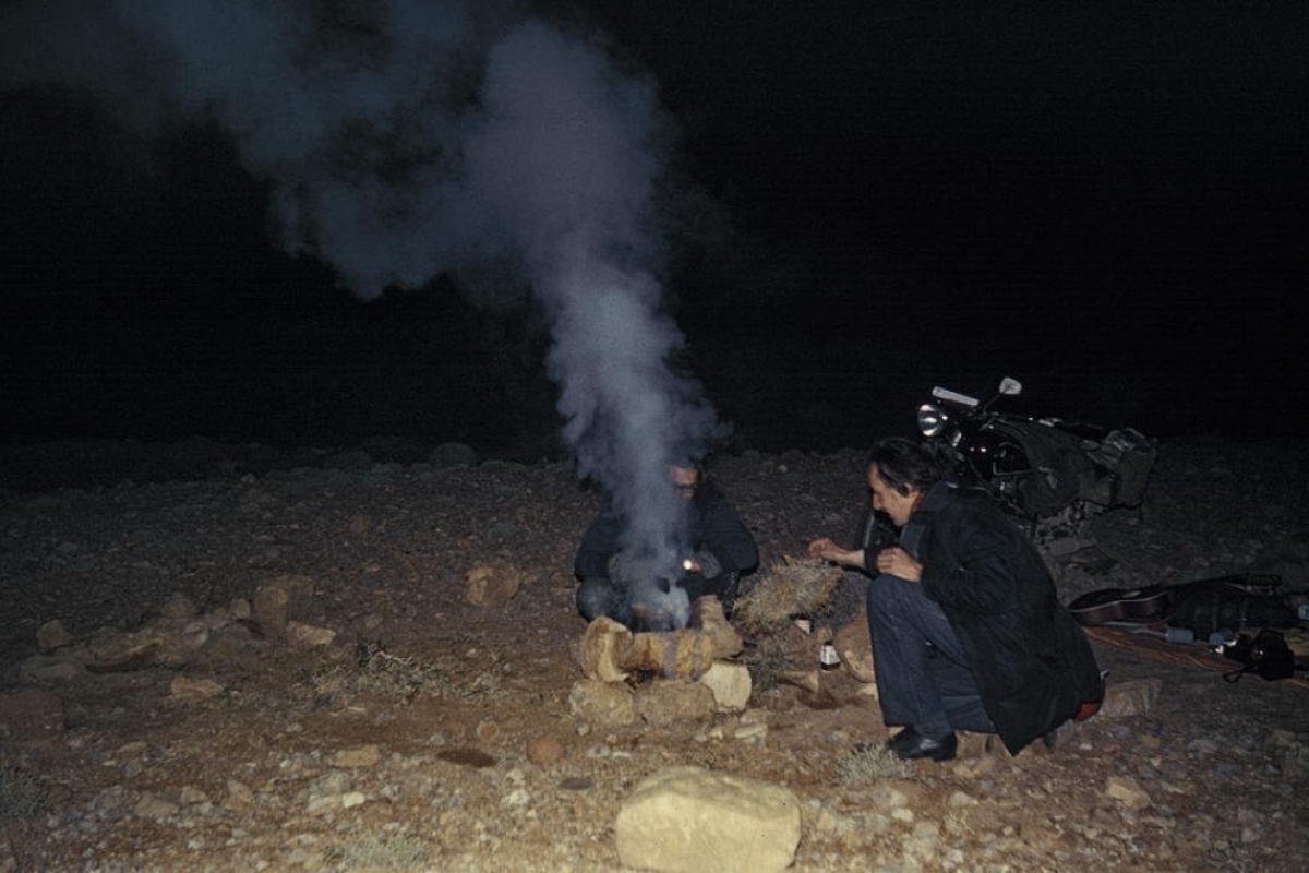nachtlager im großen süden, marokko 1969