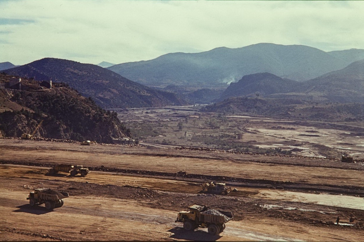 barrage ait addel im bau, hoher atlas, marokko 1968