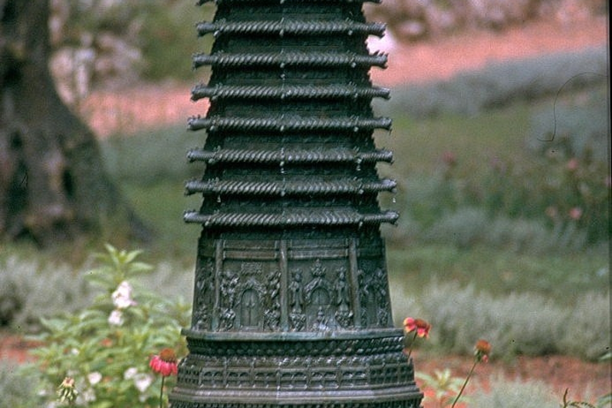 in den bahai-gärten, haifa, israel 1978
