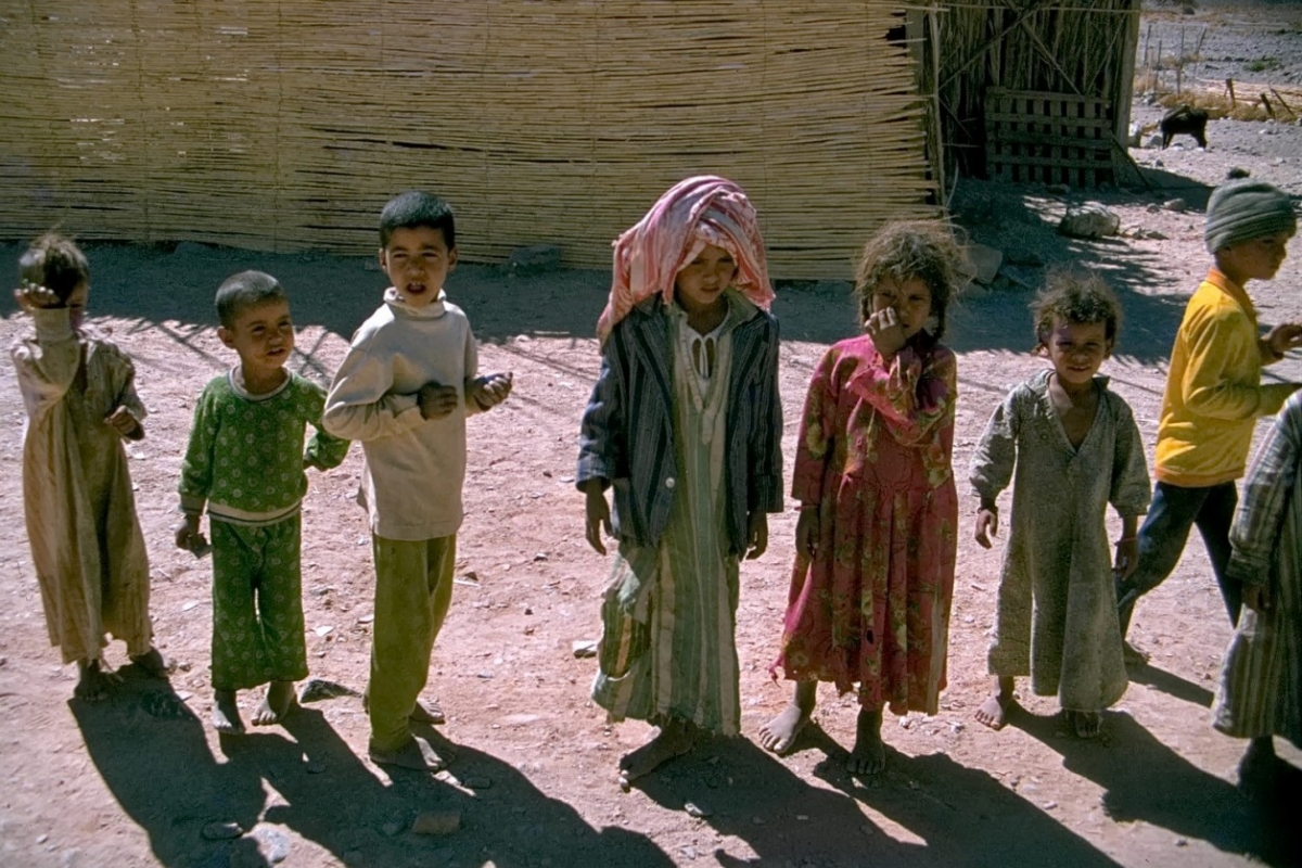 beduinenkinder im sinai, israel 1978