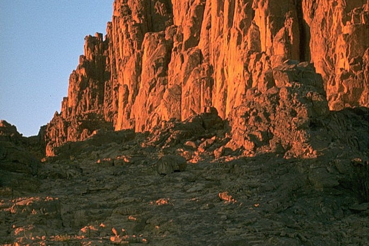 aufstieg zum berg moses, sinai, 1978