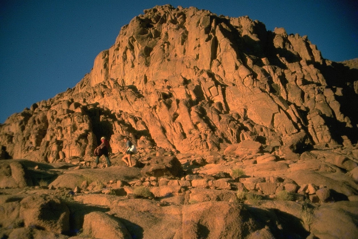 aufstieg zum berg moses, sinai, 1978