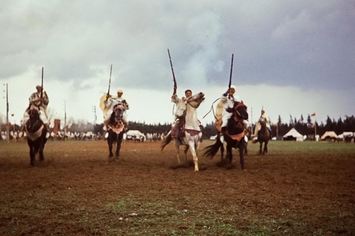 fantasia, souk sebt bei rabat, marokko 1969