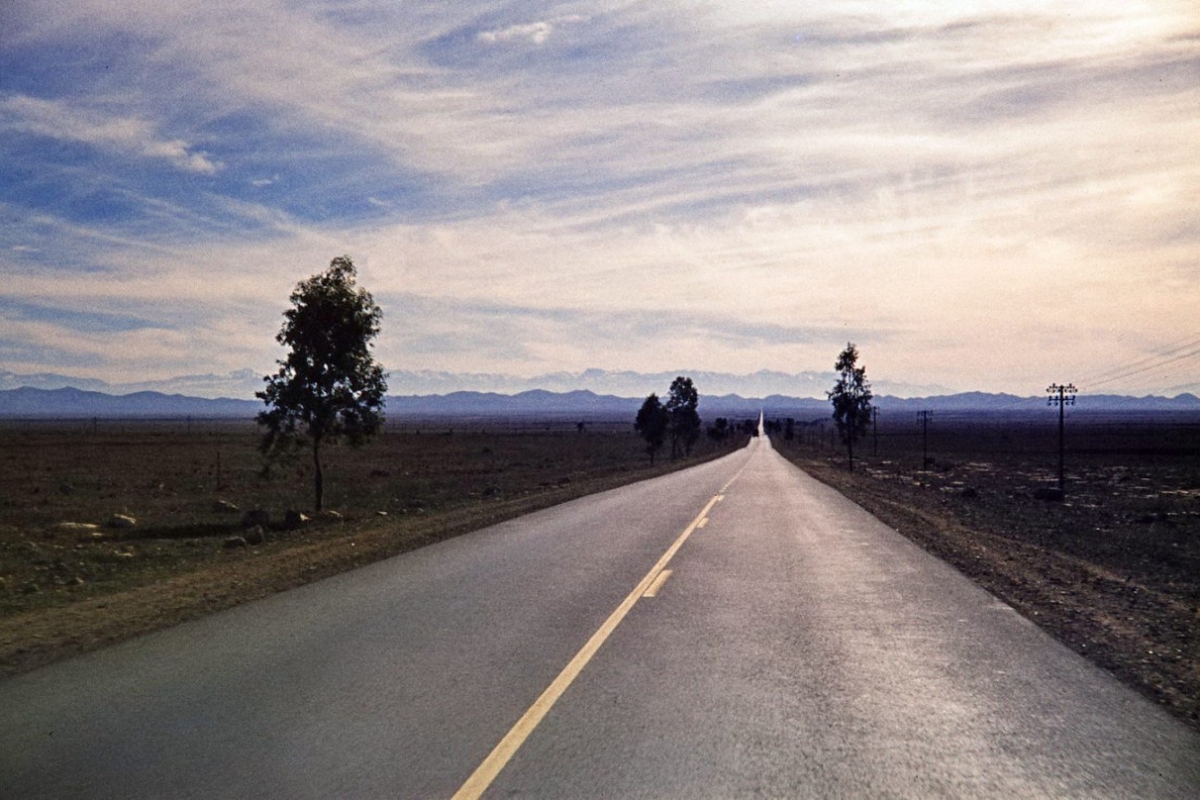 straße nach marrakesch, marokko 1968