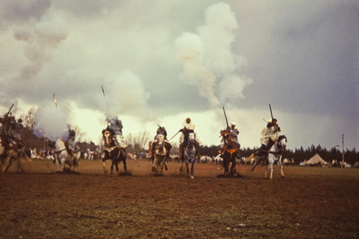 fantasia, souk sebt bei rabat, marokko 1969
