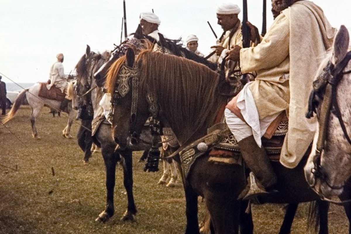 fantasia, souk sebt bei rabat, marokko 1969