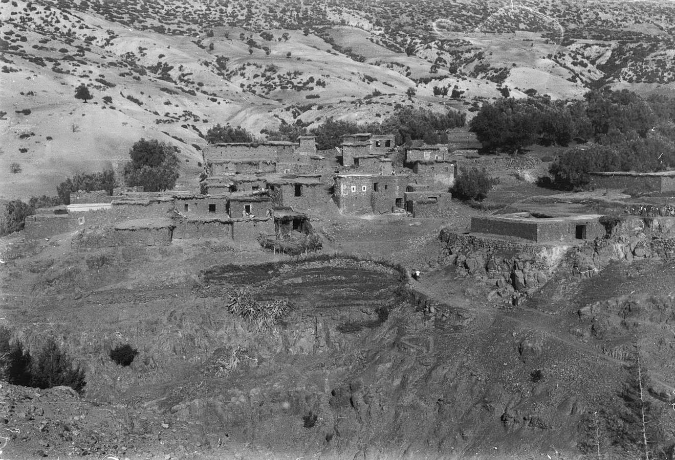 berbersiedlung, hoher atlas, marokko 1968