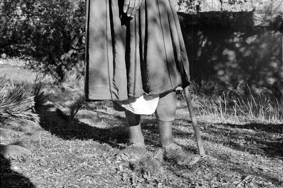 im hohen atlas, besuch am frühen morgen, marokko 1969