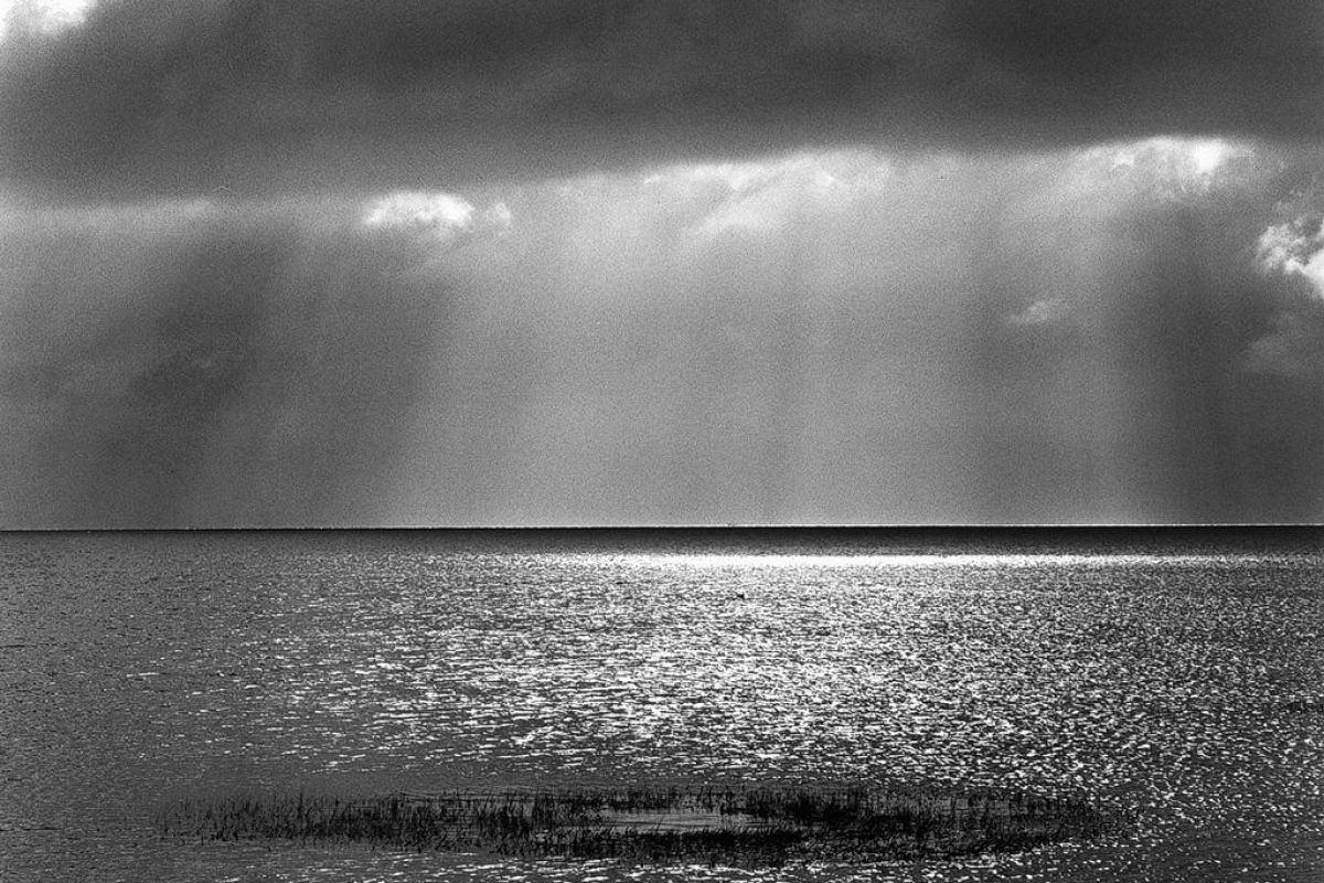 am meer, amrum, watt, flut, 2003, schwarz-weiß