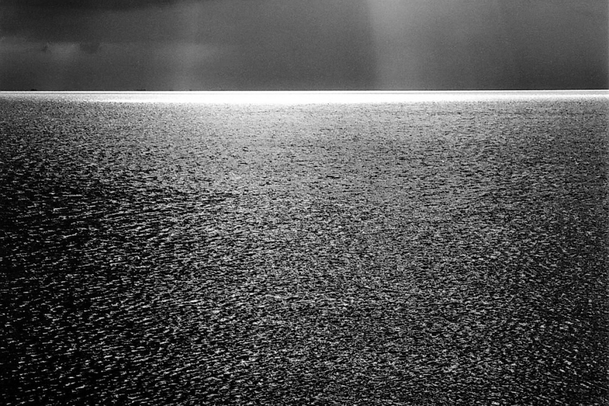 am meer, amrum, watt, flut, 2003, schwarz-weiß